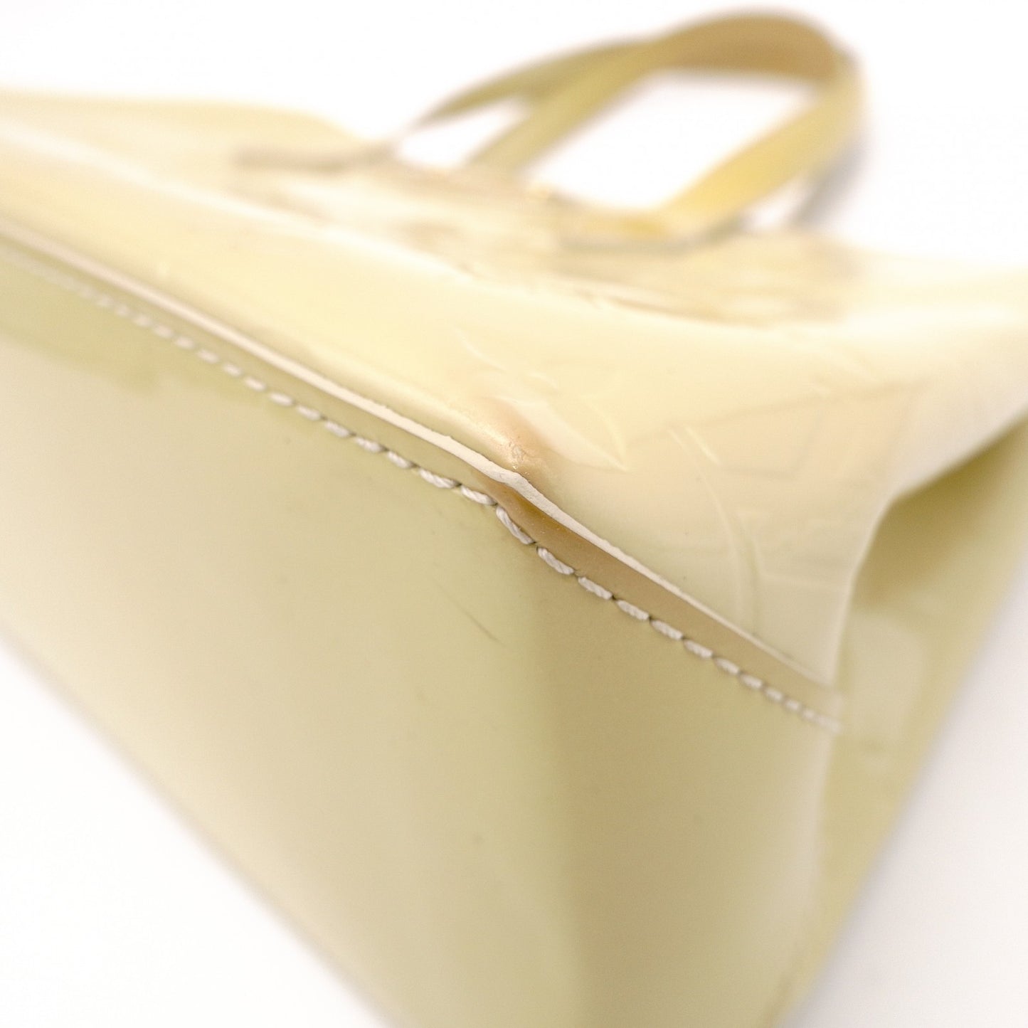 LOUIS VUITTON Wilshire PM Vernis Handbag, Patent Leather, Yellow