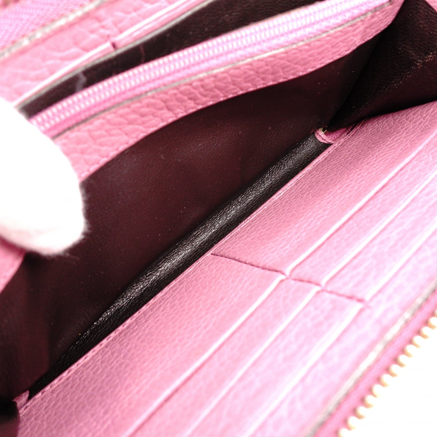 GUCCI Soho Long Wallet, Leather, Pink, Fringe, Tassel