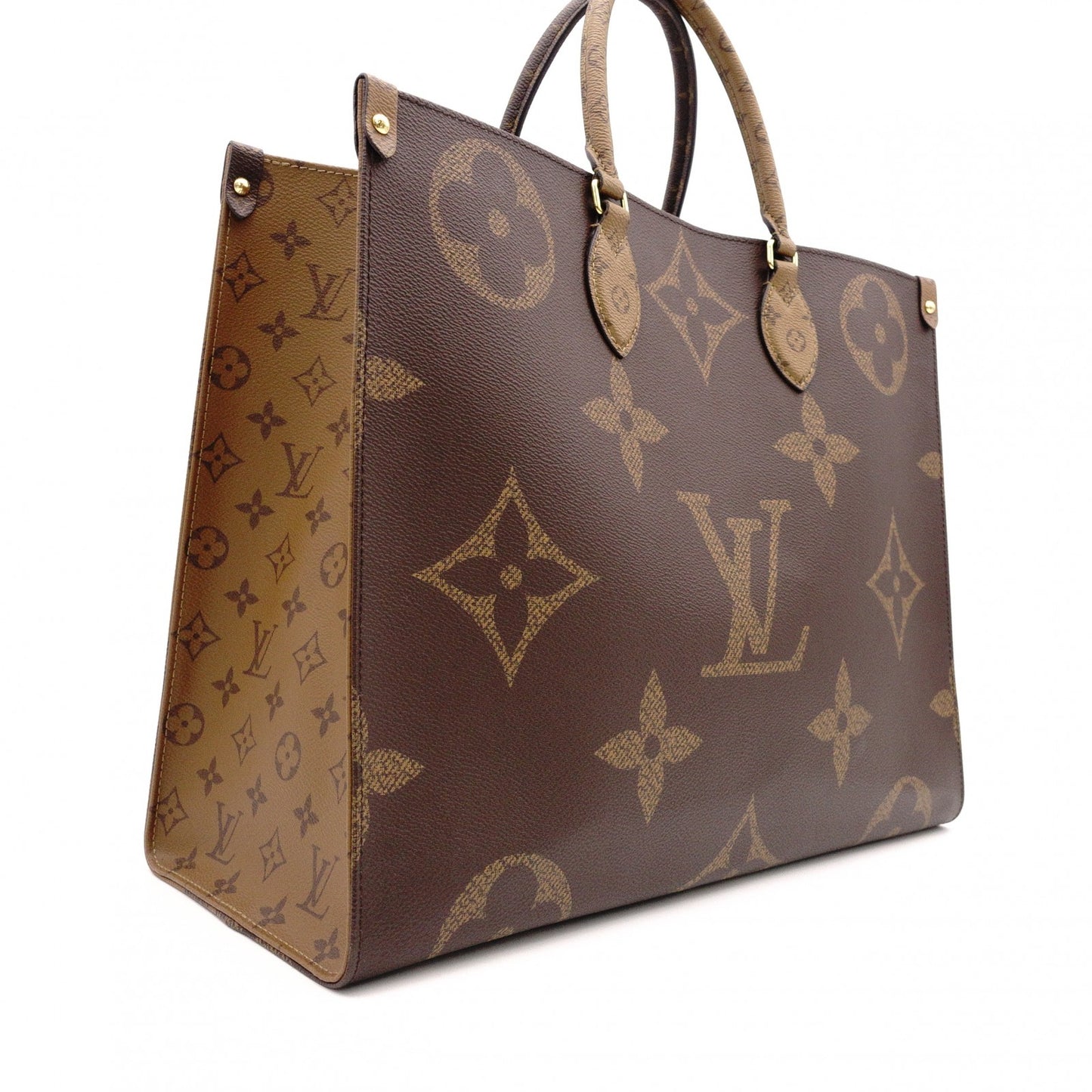 LOUIS VUITTON OTG GM Monogram Reverse Canvas Tote Bag, PVC Leather, Brown, 2-Way