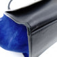 Céline Trapeze Handbag Brown × Black × Blue 2-Way Suede Leather Shoulder 7-12-372