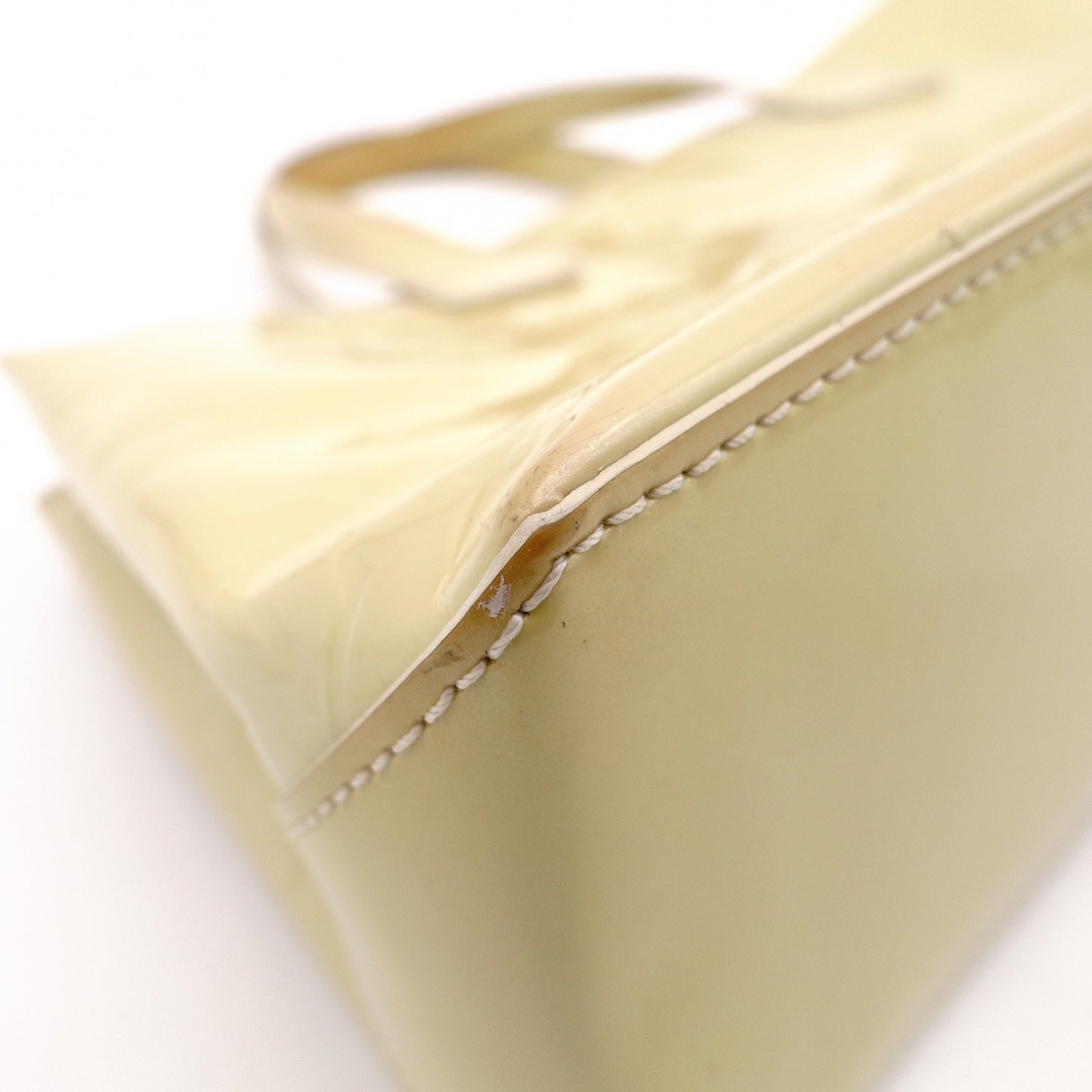 LOUIS VUITTON Wilshire PM Vernis Handbag, Patent Leather, Yellow