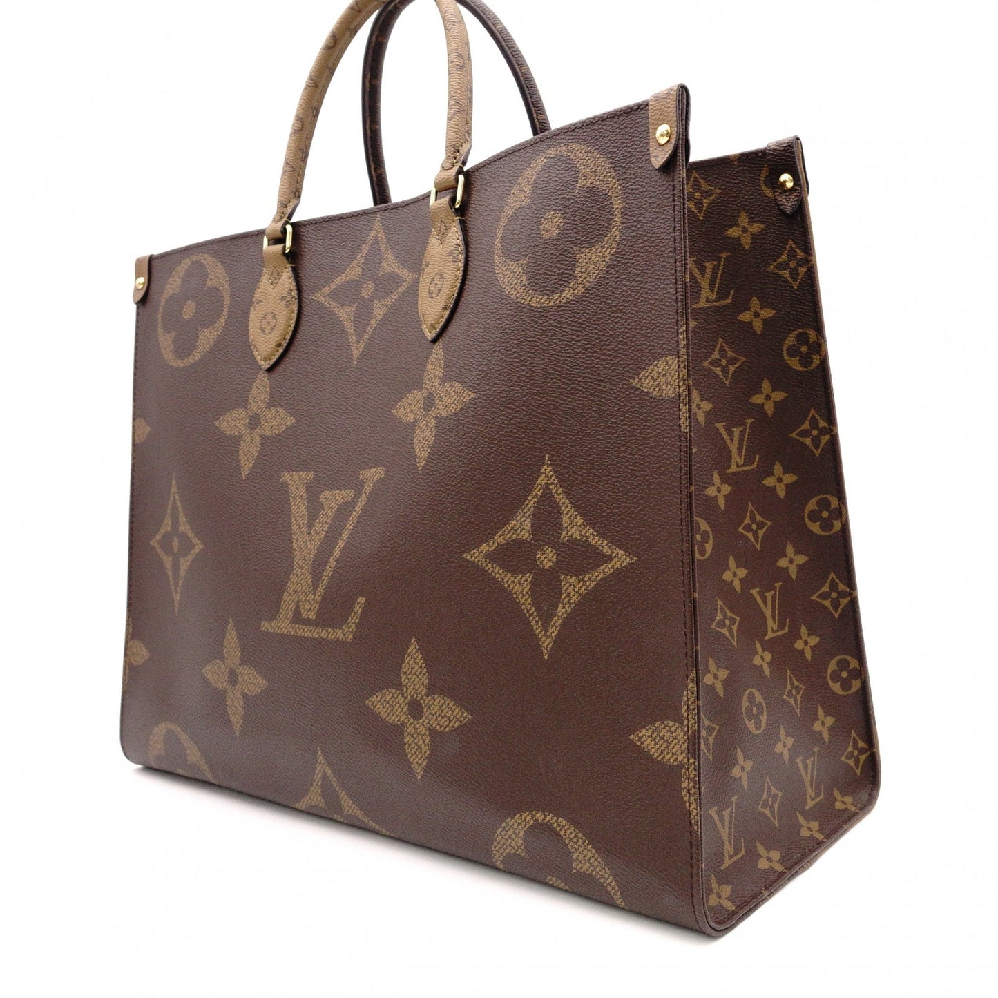 LOUIS VUITTON OTG GM Monogram Reverse Canvas Tote Bag, PVC Leather, Brown, 2-Way