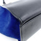 Céline Trapeze Handbag Brown × Black × Blue 2-Way Suede Leather Shoulder 7-12-372