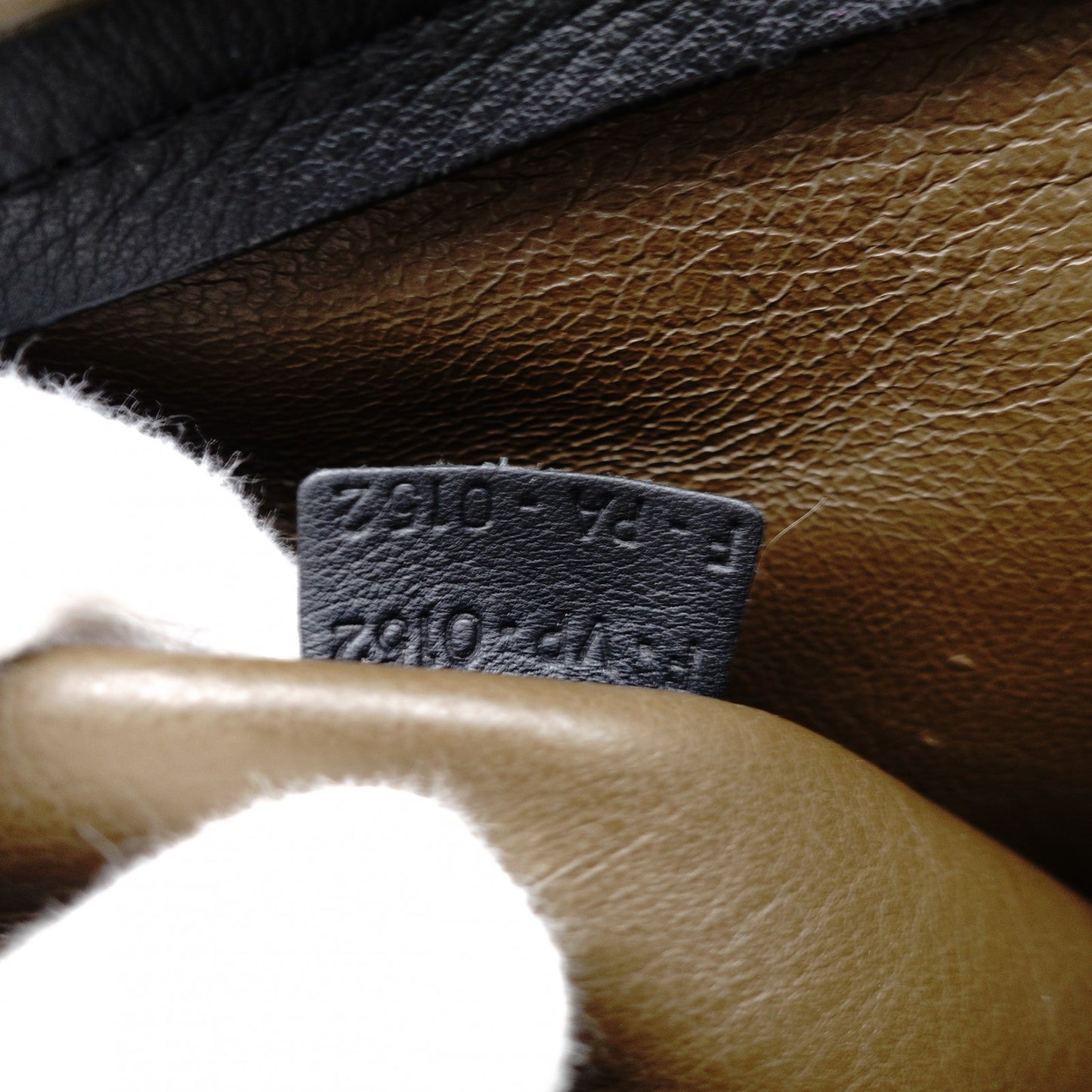 Céline Trapeze Handbag Brown × Black × Blue 2-Way Suede Leather Shoulder 7-12-372