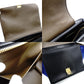 Céline Trapeze Handbag Brown × Black × Blue 2-Way Suede Leather Shoulder 7-12-372