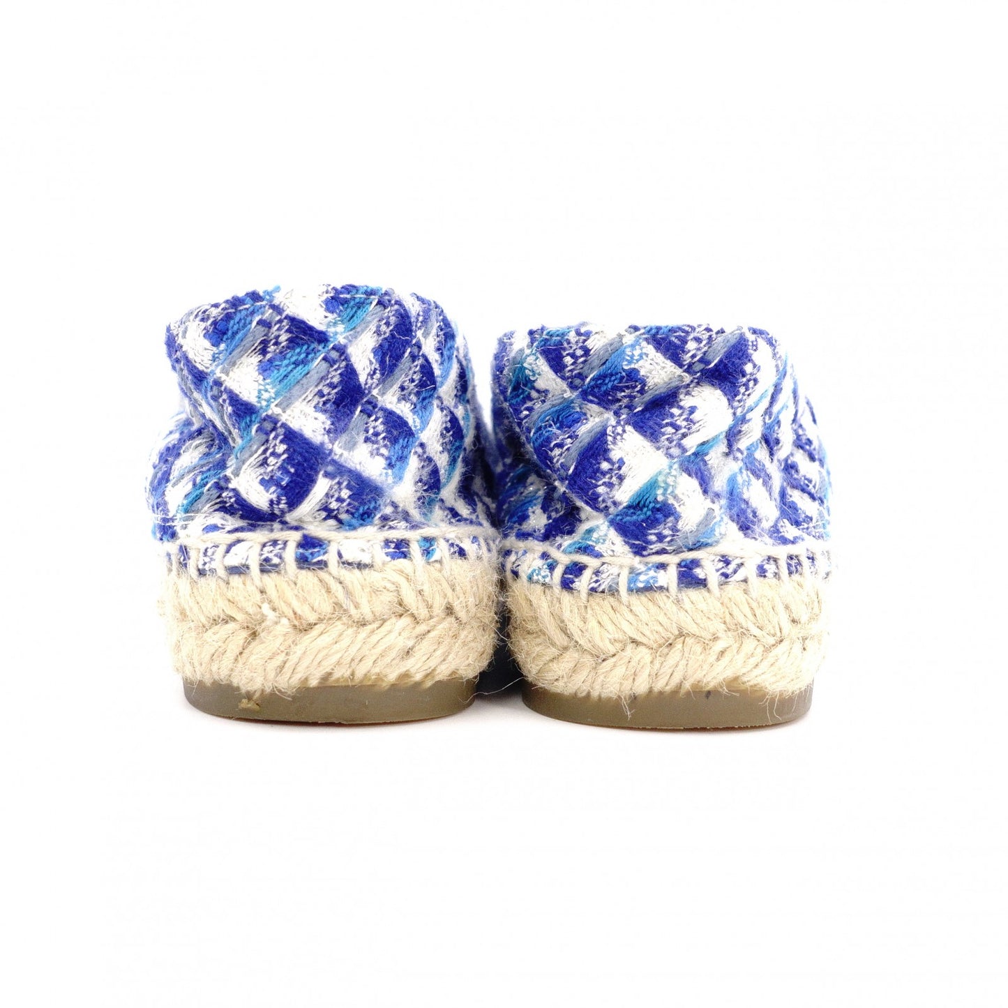 CHANEL Espadrille Slip-On, Tweed and Nylon, Blue