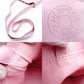 HERMES Crocelle Shoulder Bag Pink Leather Crossbody Leather Logo 7-11-492