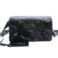 Balenciaga Classic Toolkit Leather Shoulder Bag Black with Mirror 7-11-609