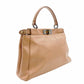 FENDI Peekaboo Handbag leather beige USED Women