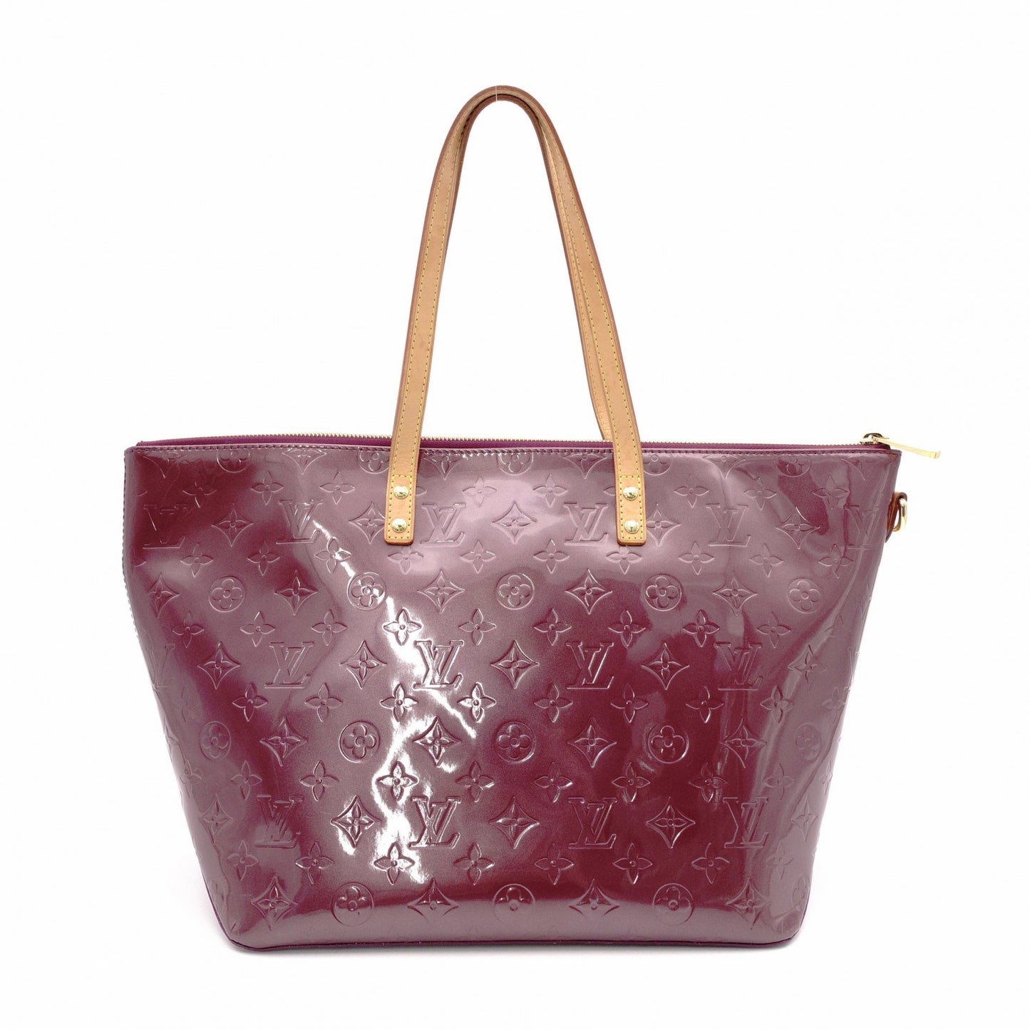 LOUIS VUITTON Bellevue GM Vernis Handbag, Patent Leather, Purple