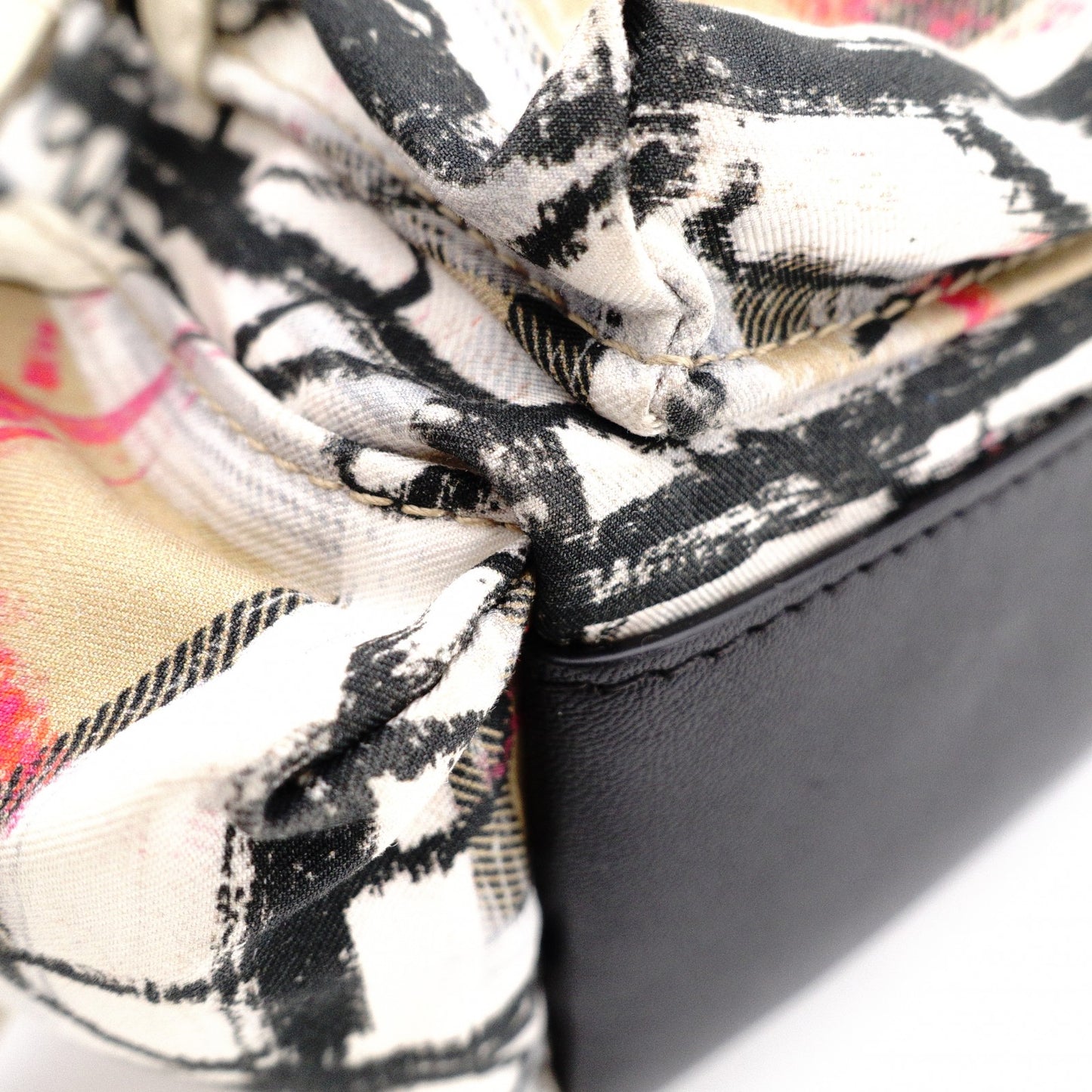 BURBERRY Graffiti Check Backpack, Cotton, Beige Check