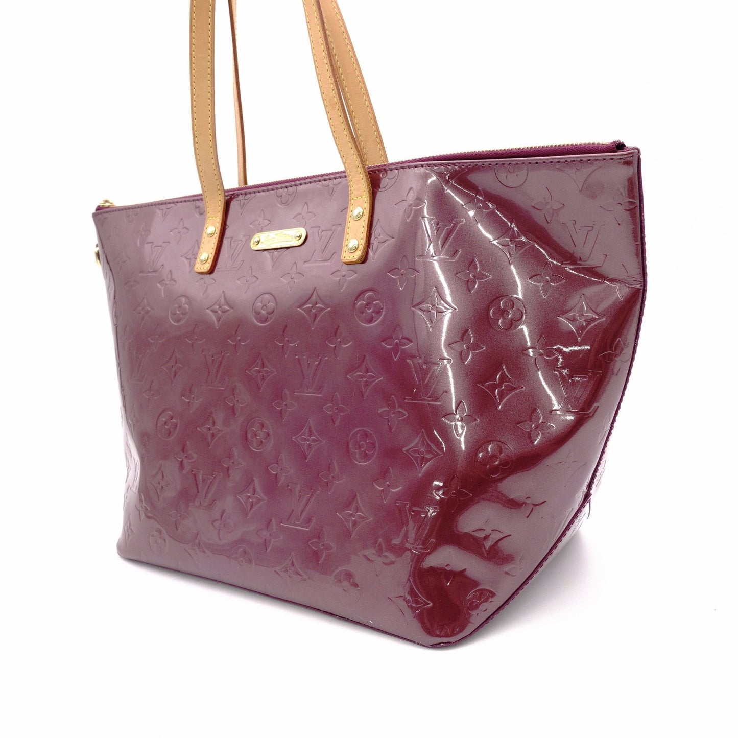 LOUIS VUITTON Bellevue GM Vernis Handbag, Patent Leather, Purple