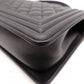 CHANEL Caviar Skin Boy Chanel Shoulder Bag, Leather, Black, Gold Hardware