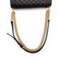 CHANEL Caviar Skin Boy Chanel Shoulder Bag, Leather, Black, Gold Hardware