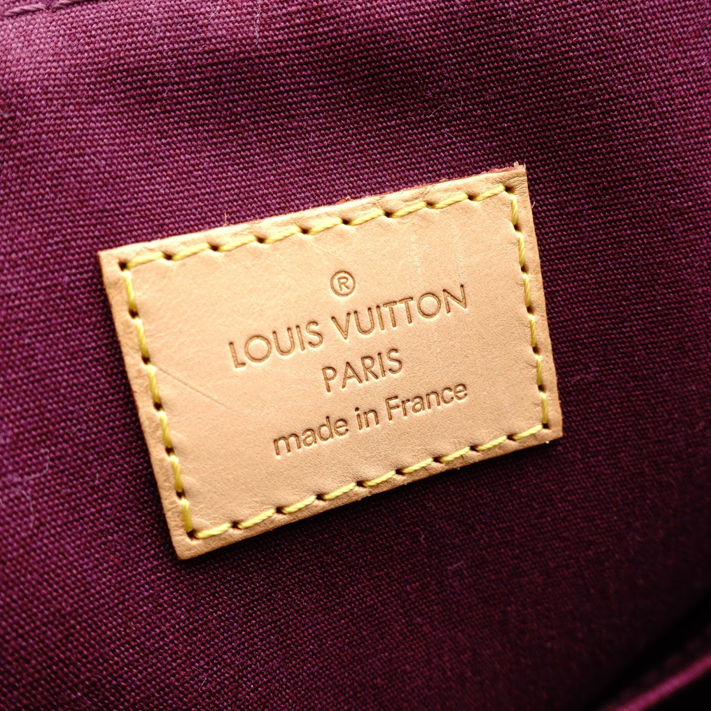 LOUIS VUITTON Bellevue GM Vernis Handbag, Patent Leather, Purple