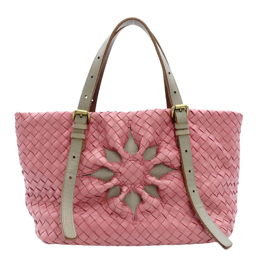 Bottega Veneta Marchesa Intrecciato Handbag Pink Leather Tote Bag 7-12-205