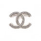CHANEL シャネル ブローチ メタル/ラインストーン シルバー【中古】 レディース