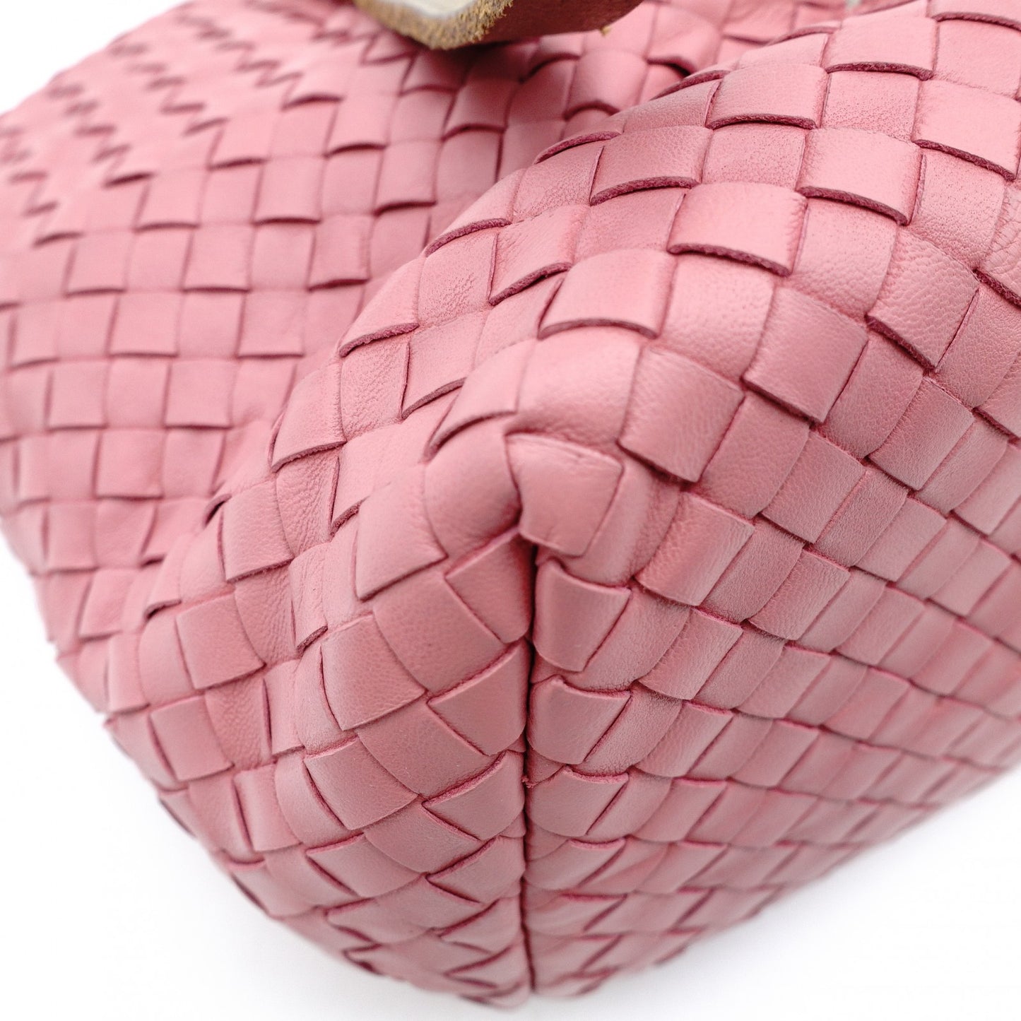 Bottega Veneta Marchesa Intrecciato Handbag Pink Leather Tote Bag 7-12-205