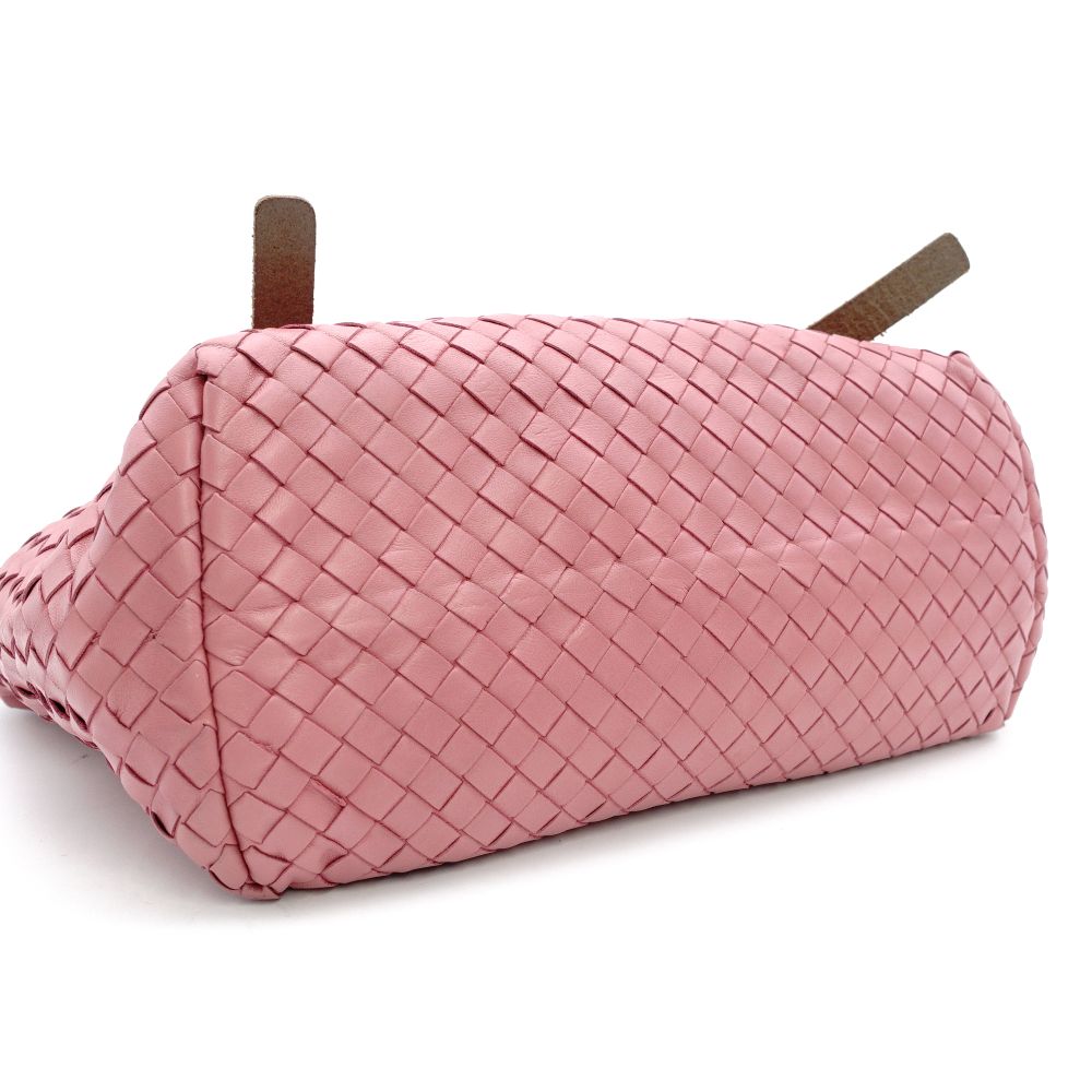 Bottega Veneta Marchesa Intrecciato Handbag Pink Leather Tote Bag 7-12-205
