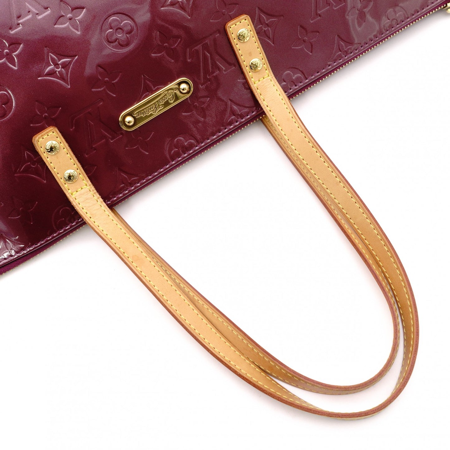 LOUIS VUITTON Bellevue GM Vernis Handbag, Patent Leather, Purple