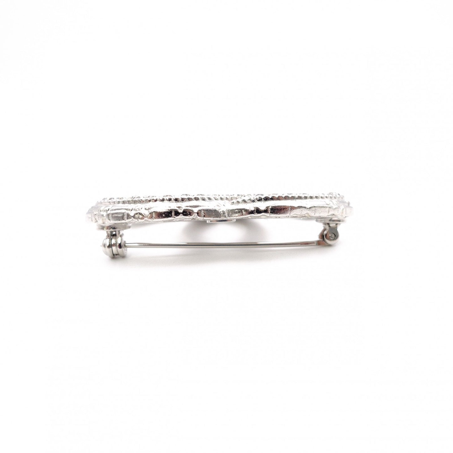 CHANEL シャネル ブローチ メタル/ラインストーン シルバー【中古】 レディース
