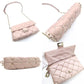 Valentino Garavani Stud Chain Shoulder Bag Pink Leather Crossbody 7-11-093