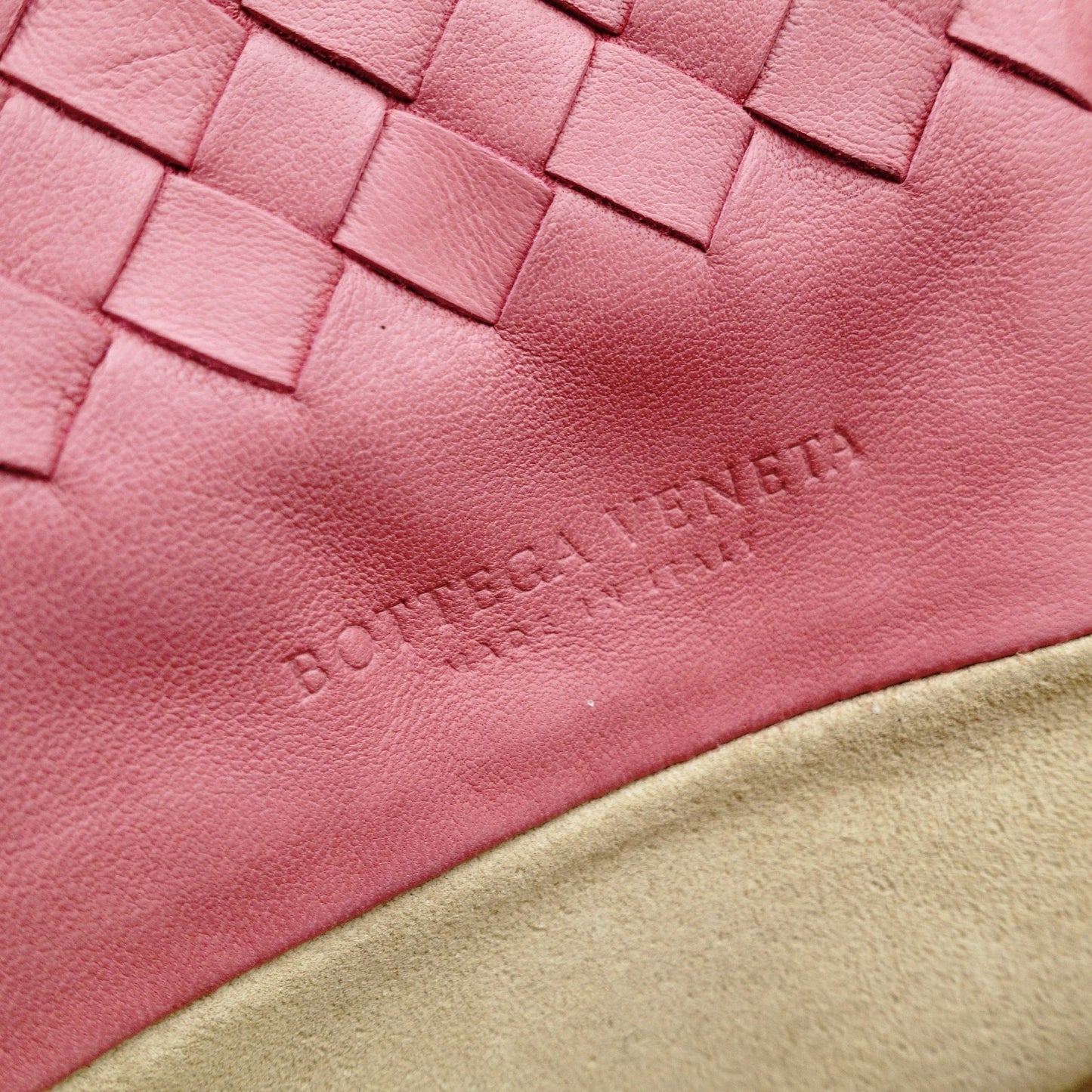 Bottega Veneta Marchesa Intrecciato Handbag Pink Leather Tote Bag 7-12-205