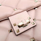 Valentino Garavani Stud Chain Shoulder Bag Pink Leather Crossbody 7-11-093
