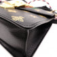 GUCCI Sylvie Bee & Star Print Sherry Line 2-Way Leather Shoulder Bag, Black, Women's