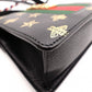GUCCI Sylvie Bee & Star Print Sherry Line 2-Way Leather Shoulder Bag, Black, Women's
