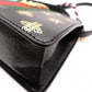GUCCI Sylvie Bee & Star Print Sherry Line 2-Way Leather Shoulder Bag, Black, Women's