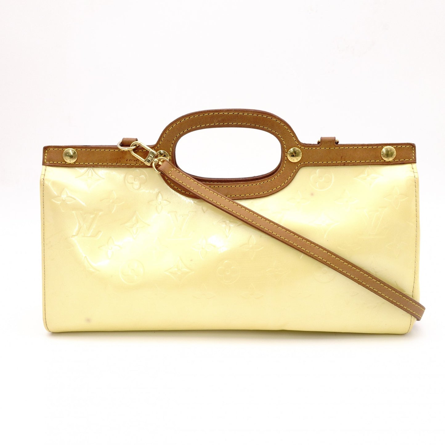 LOUIS VUITTON Roxbury Drive Vernis Handbag, Yellow Patent Leather