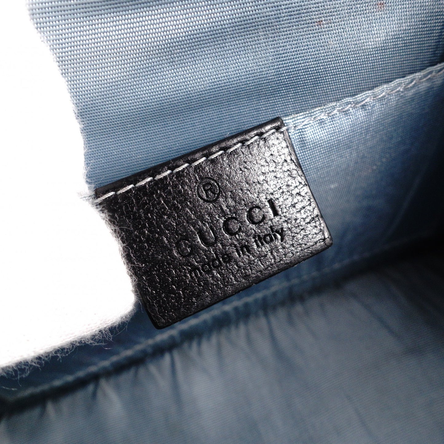 GUCCI Sylvie Bee & Star Print Sherry Line 2-Way Leather Shoulder Bag, Black, Women's