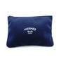 HERMES Truth Flat Neo-Ban GM Pouch Navy Clutch Bag Logo 7-12-560