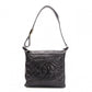 CHANEL Choco Bar Tote Bag / Shoulder Bag, Leather, Black, Single Strap, CC Logo