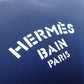 HERMES Truth Flat Neo-Ban GM Pouch Navy Clutch Bag Logo 7-12-560