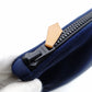 HERMES Truth Flat Neo-Ban GM Pouch Navy Clutch Bag Logo 7-12-560