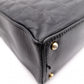 CHANEL Choco Bar Tote Bag / Shoulder Bag, Leather, Black, Single Strap, CC Logo