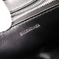 BALENCIAGA Triangle Duffle Handbag, Leather, Gray, Crossbody