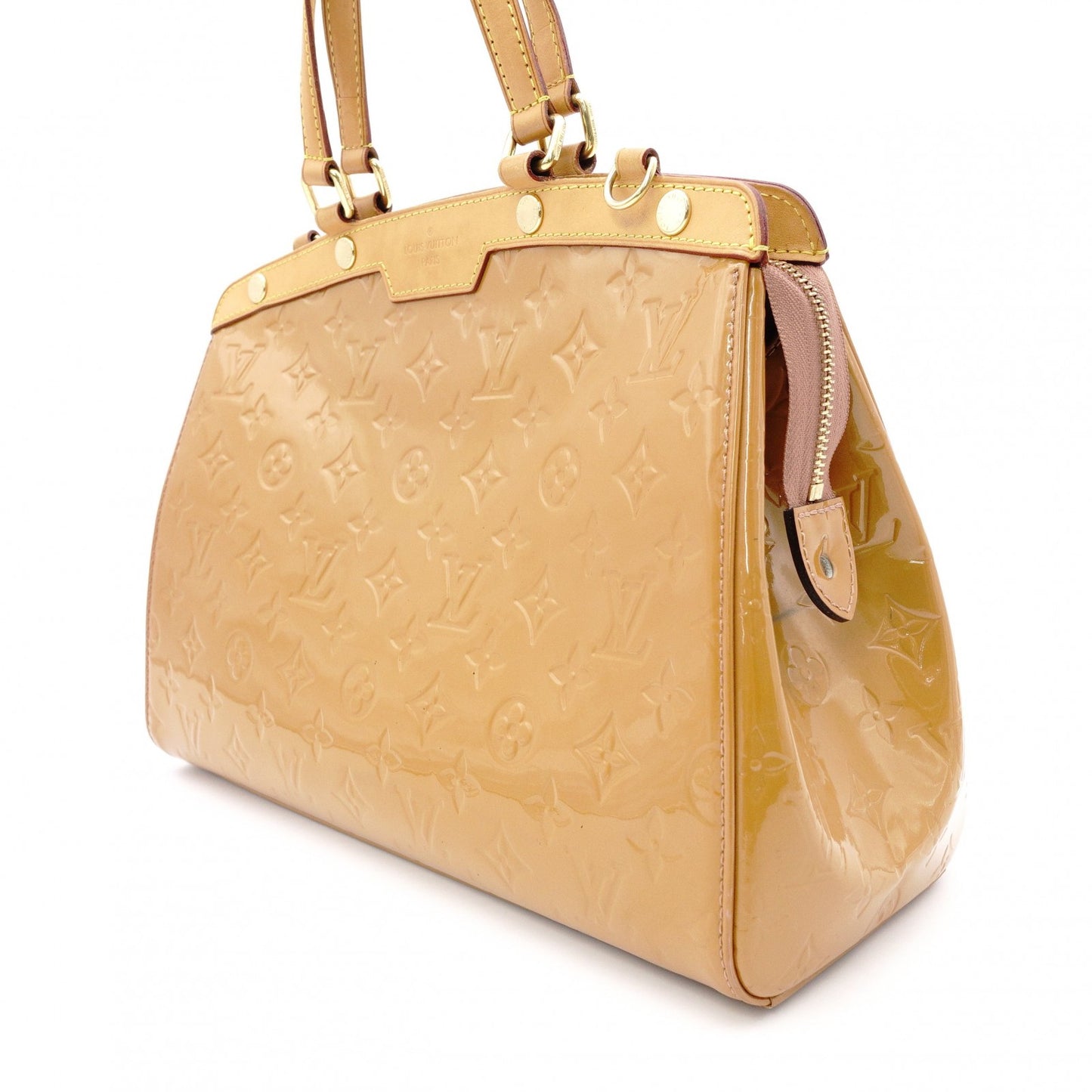 LOUIS VUITTON Blair MM Vernis Handbag, Brown Patent Leather
