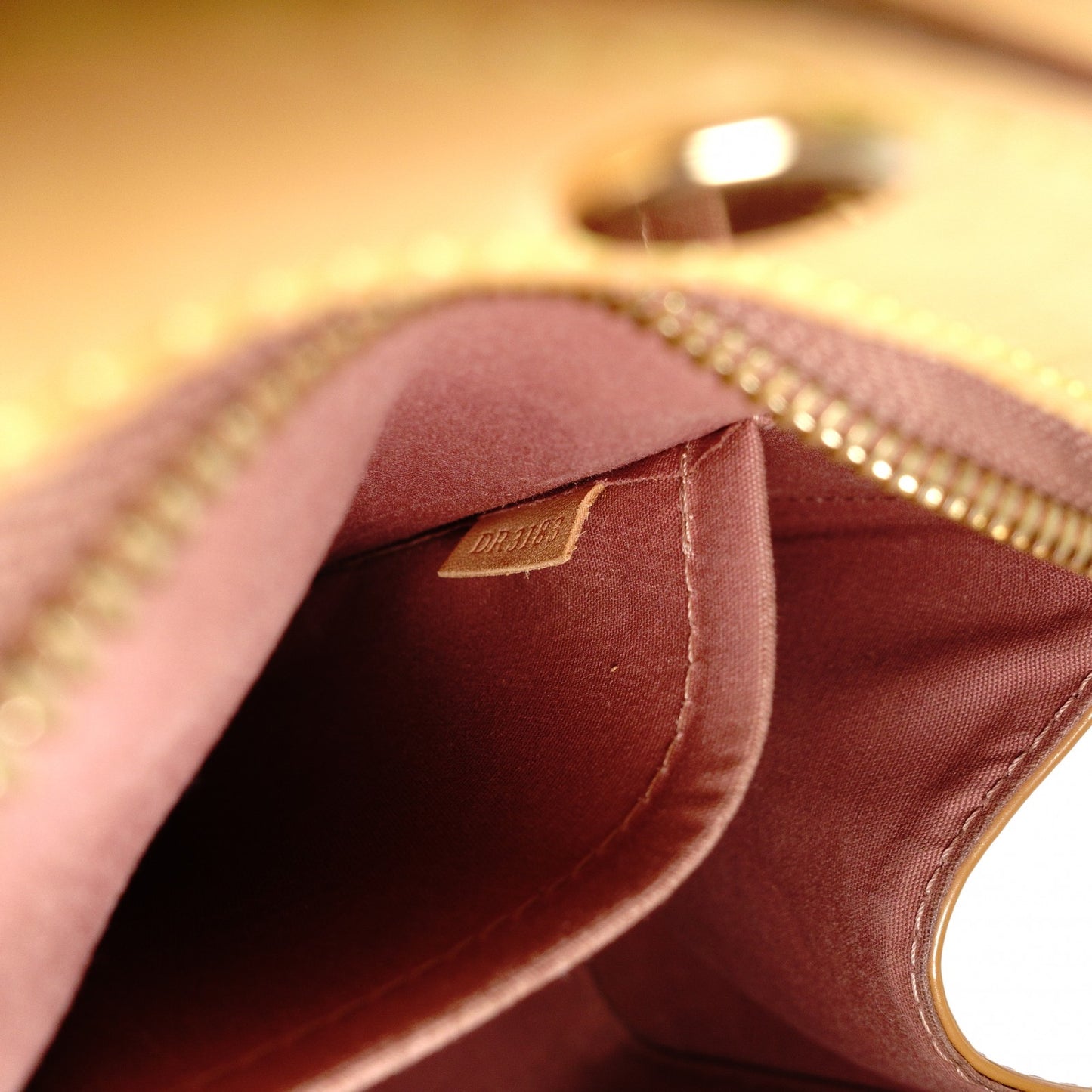 LOUIS VUITTON Blair MM Vernis Handbag, Brown Patent Leather