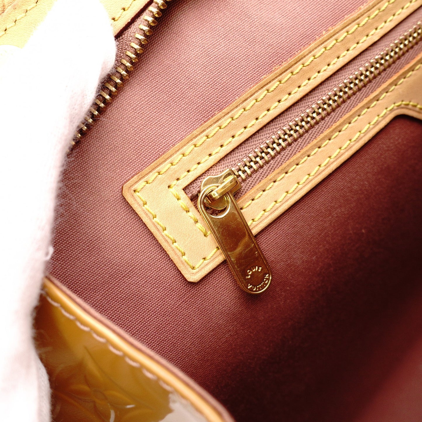 LOUIS VUITTON Blair MM Vernis Handbag, Brown Patent Leather