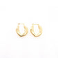 CELINE Hoop Earrings Gold Metal