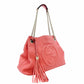 GUCCI Soho Chain Shoulder Bag Pink-Tone Leather Crossbody Gold Hardware Logo 7-8-295