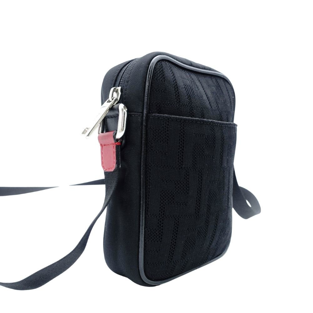 FENDI Zucca Small Shoulder Bag Black Crossbody Black 7-11-823