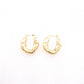 CELINE Hoop Earrings Gold Metal
