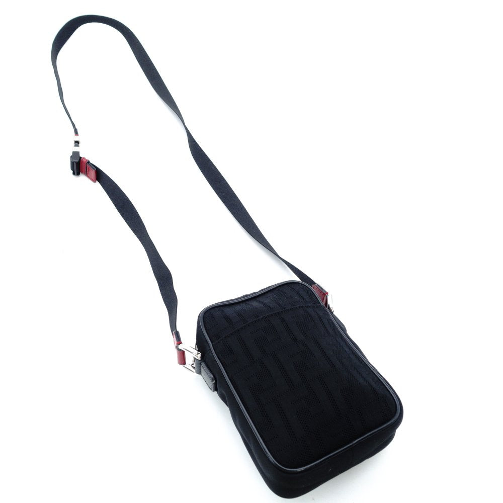 FENDI Zucca Small Shoulder Bag Black Crossbody Black 7-11-823