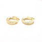 CELINE Hoop Earrings Gold Metal