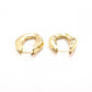 CELINE Hoop Earrings Gold Metal