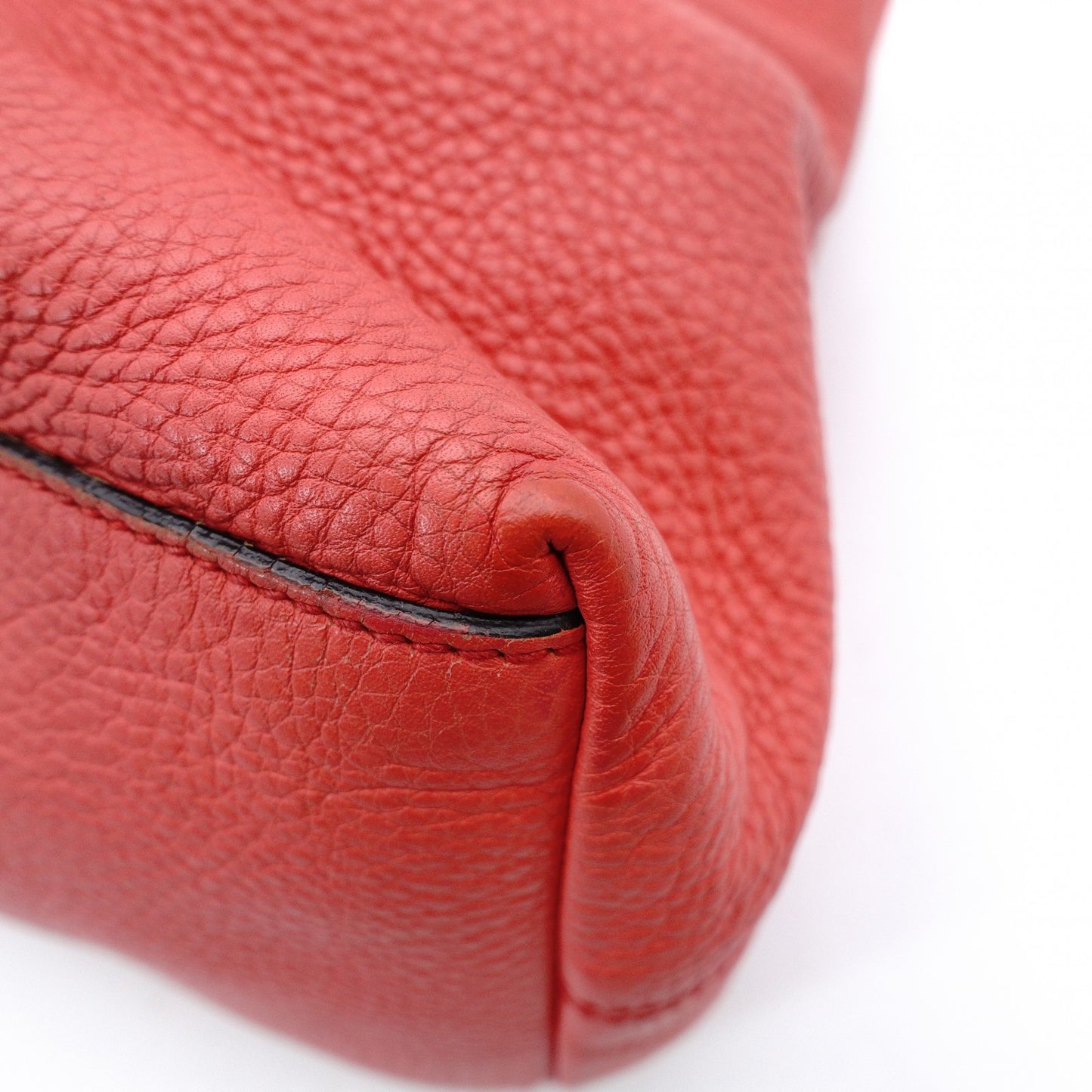 GUCCI Soho Chain Shoulder Bag Pink-Tone Leather Crossbody Gold Hardware Logo 7-8-295